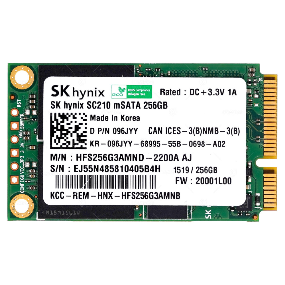 96JYY DELL NAND FLASH SSD 256GB MSATA 6G